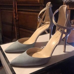 Nine West sky blue strap heels